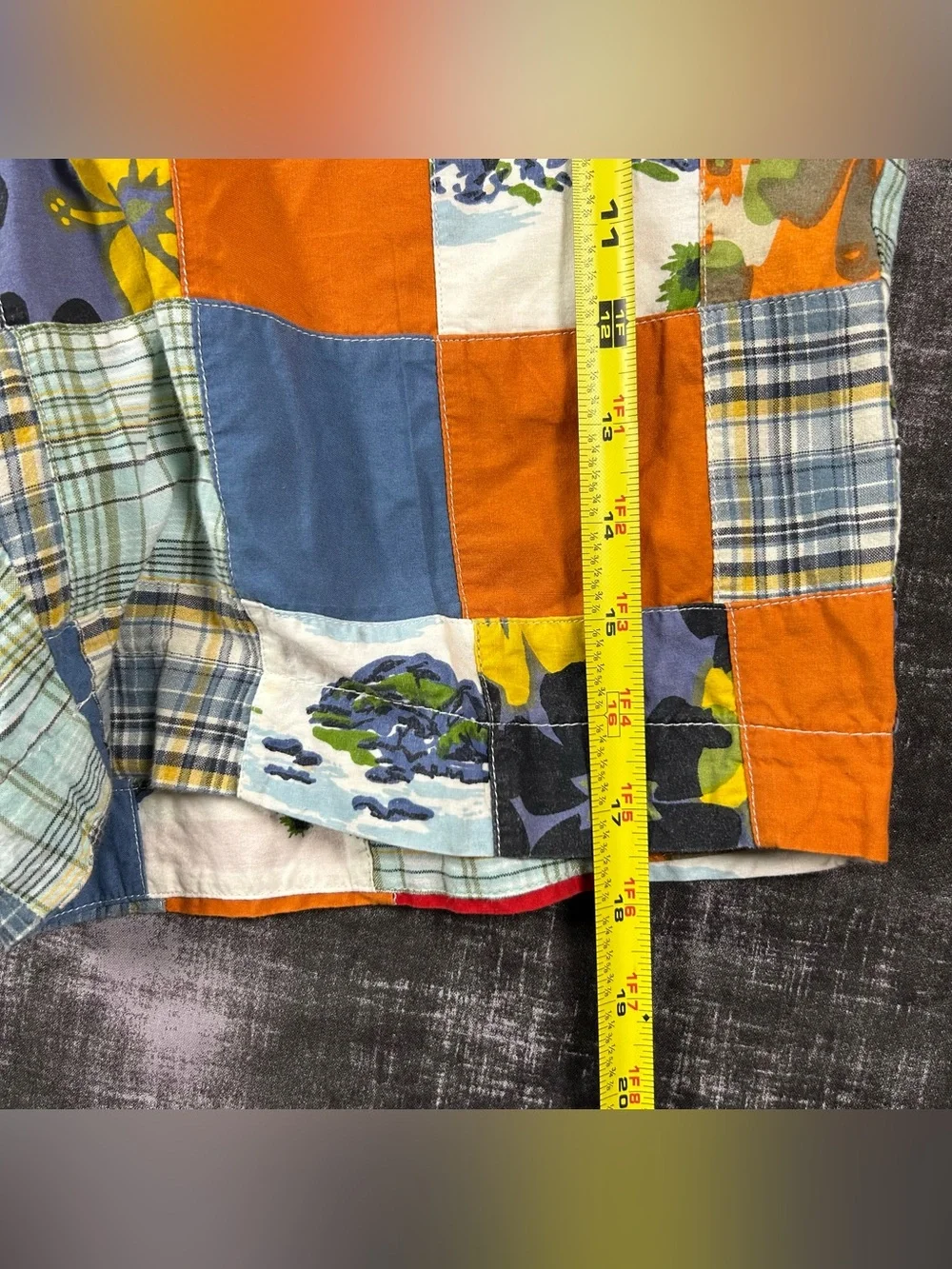 Loudmouth Y2K Golf Multicolor Patchwork Bermuda Shorts Mens 34x7 Beach Floral